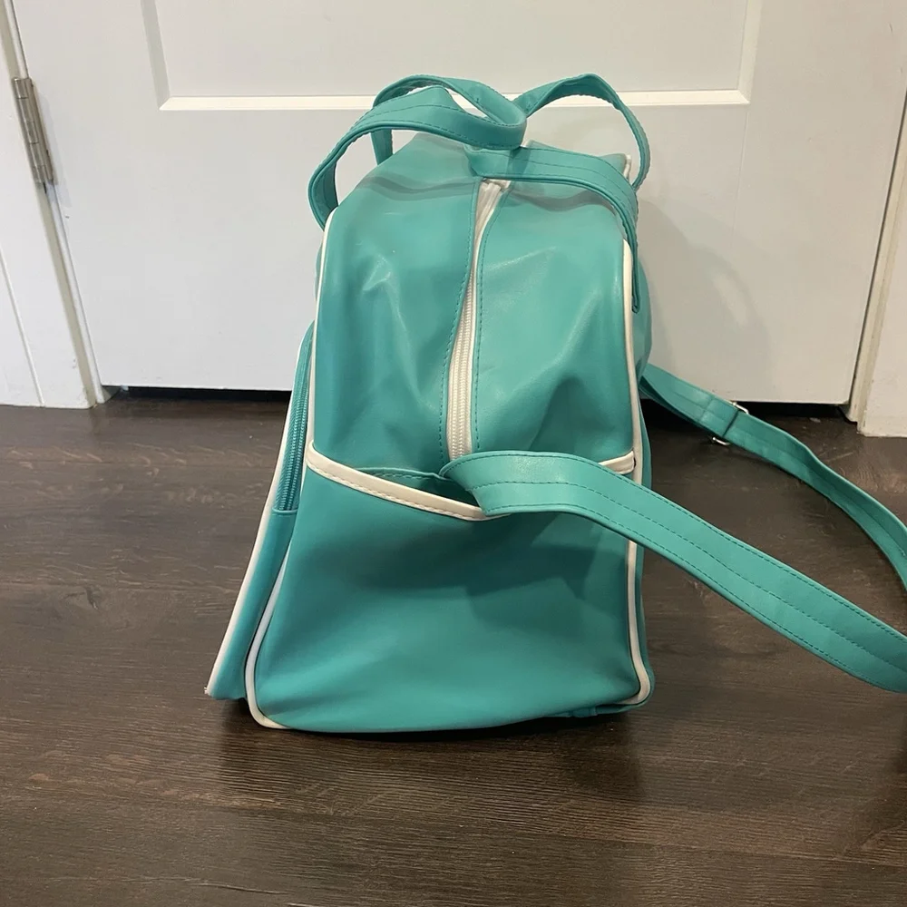 Origami Owl Duffel Bag Aqua Turquoise Purse Travel Bag Over The Shoulder READ - Picture 3 of 15